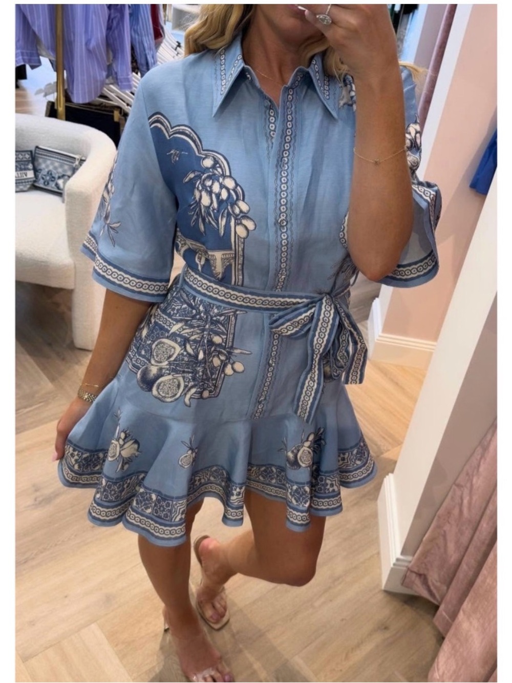 Alemais villa romantica mini dress